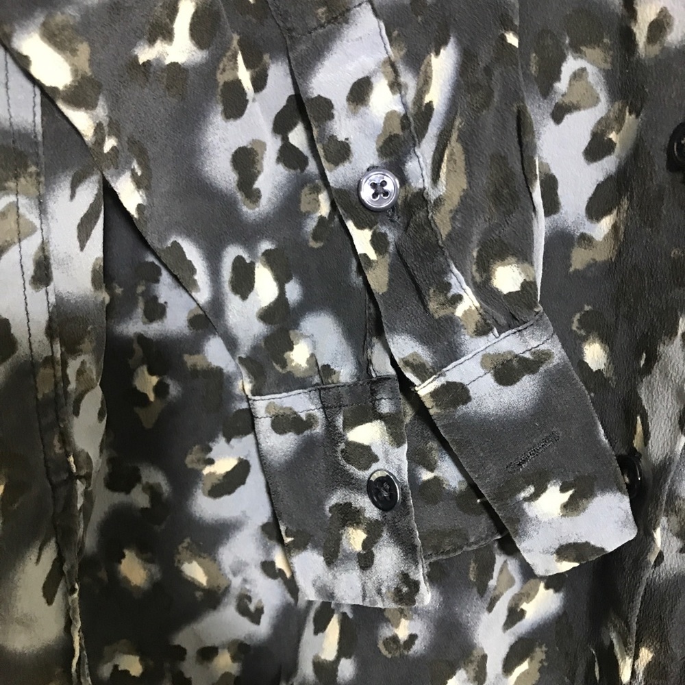 Equipment - Leopard Print Button Down Blouse - image 4